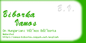 biborka vamos business card